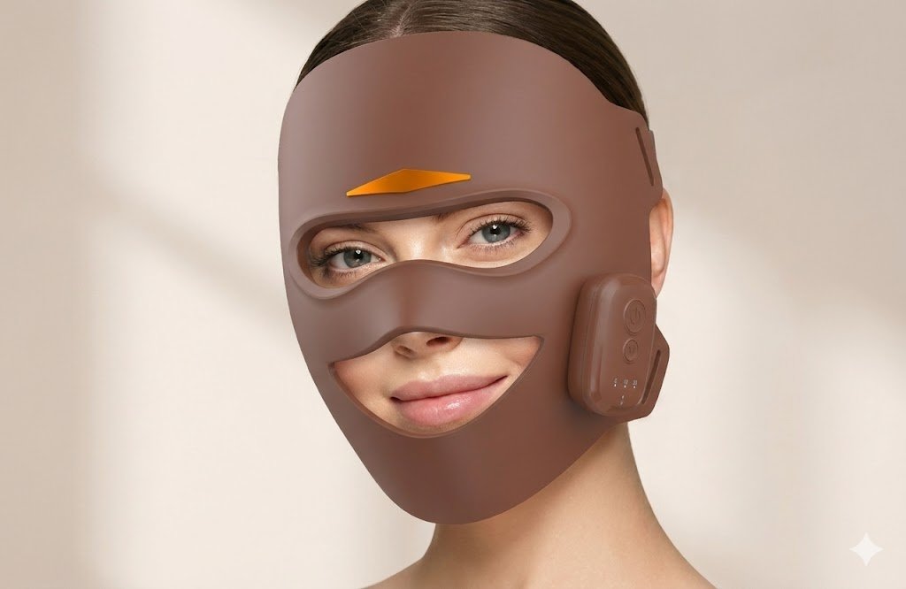 The COLORDIAMONDS 360 LED MASK in use